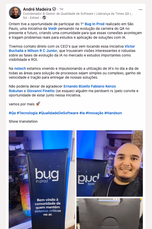Post de André Madeira no LinkedIn