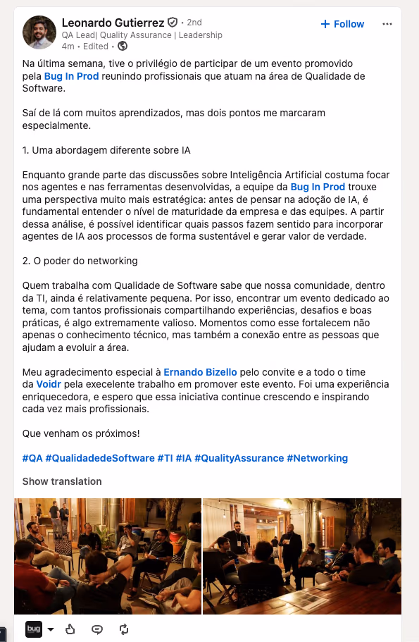 Post de Leonardo Gutierrez no LinkedIn