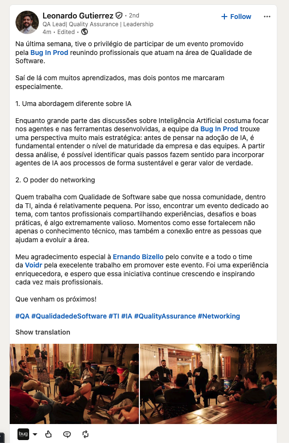 Post de Leonardo Gutierrez no LinkedIn